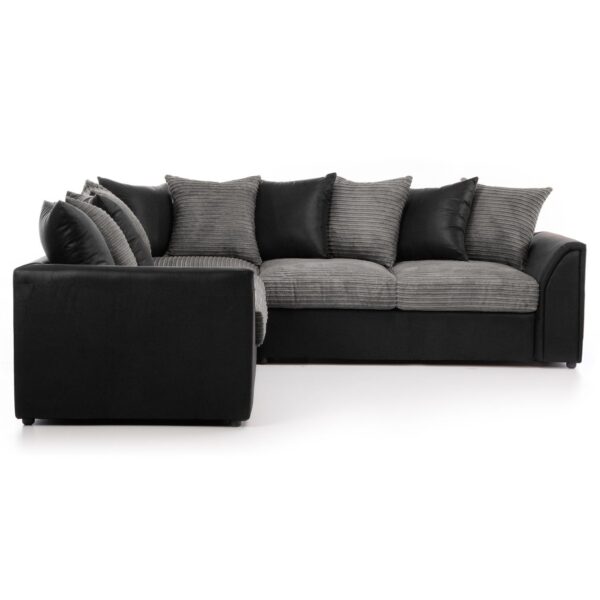 5 Seater Full Corner Sofas in PVC and JUMBO Cord Fabric - Image 5