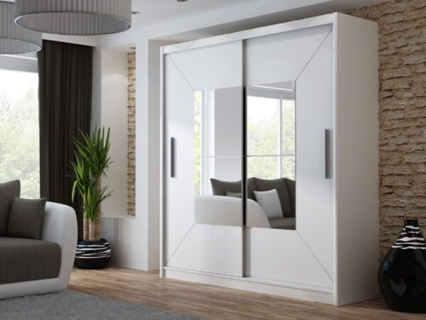 Marika Mirrored Sliding Door Wardrobe - Image 2