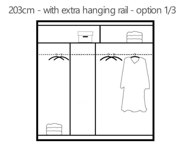 Marika Mirrored Sliding Door Wardrobe - Image 6