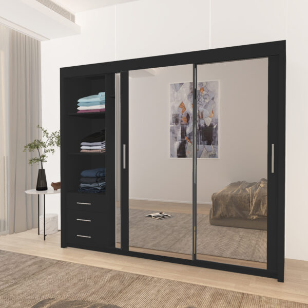 Milan Double Sliding Door Wardrobe - Image 4