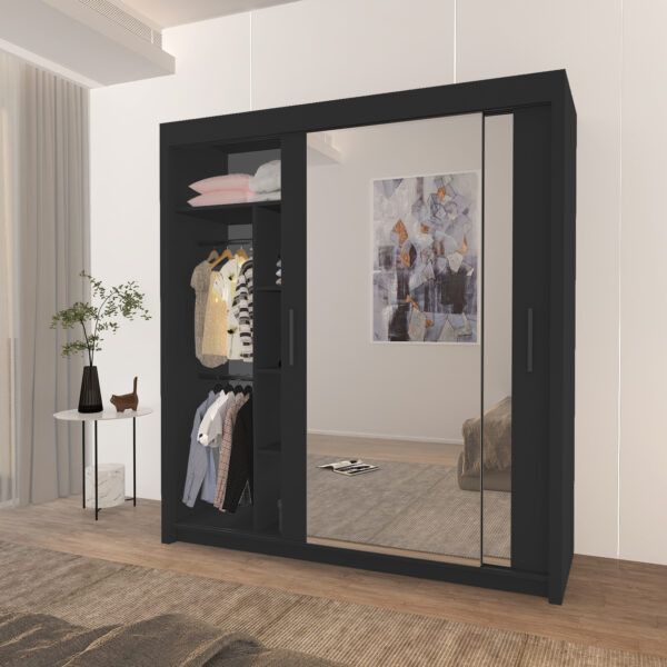 Milan Double Sliding Door Wardrobe - Image 3