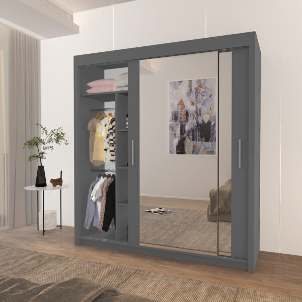 Milan Double Sliding Door Wardrobe - Image 14