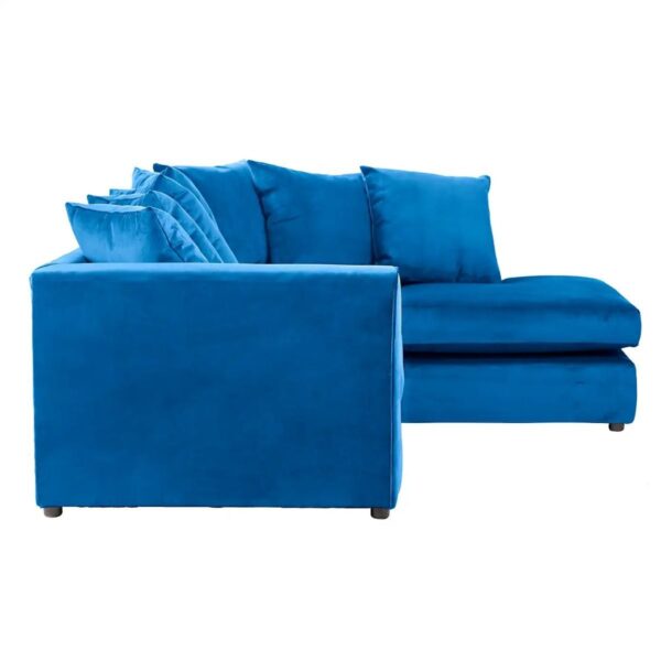 Dark Royal Blue Plush Velvet Dylan Sofa Mini - Image 3