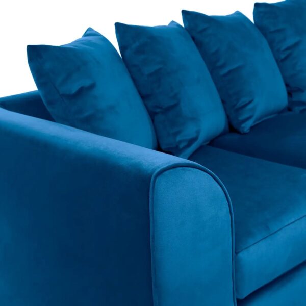 Dark Royal Blue Plush Velvet Dylan Sofa Mini - Image 6