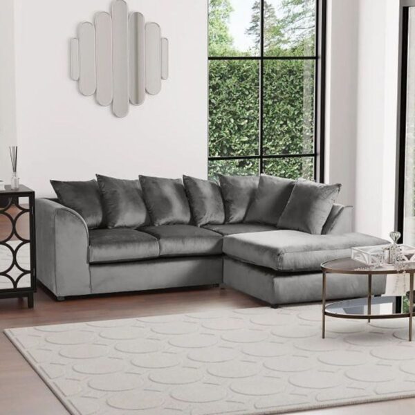 Dark Grey Plush Velvet Dylan Sofa Mini - Image 2