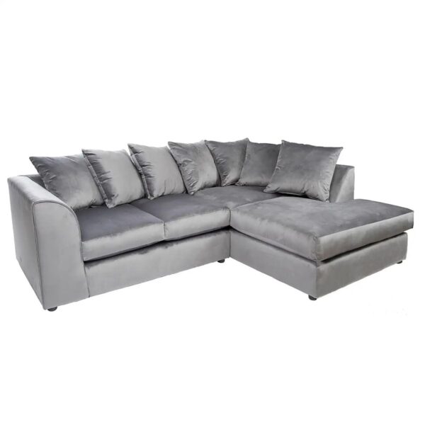 Dark Grey Plush Velvet Dylan Sofa Mini - Image 4