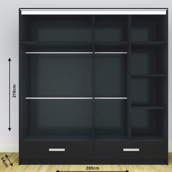 Florence High Gloss Wardrobe - Image 9