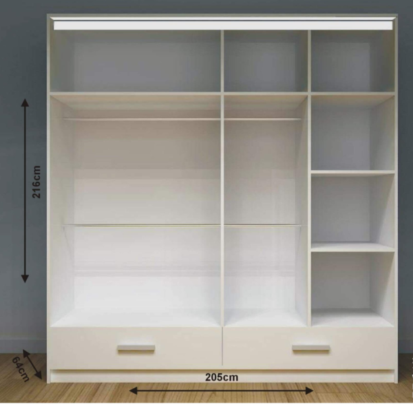 Florence High Gloss Wardrobe - Image 10