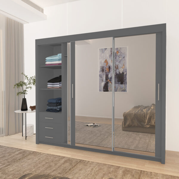 Milan Double Sliding Door Wardrobe - Image 15