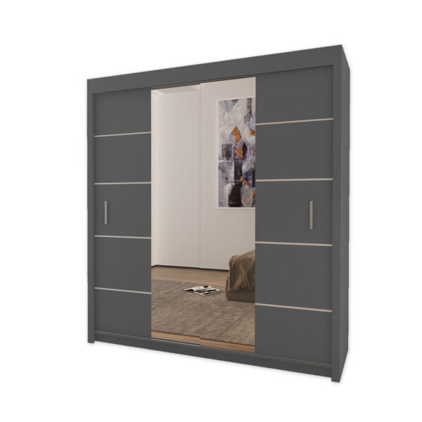 Oslo Mirror Bedroom Sliding Wardrobe - Image 6