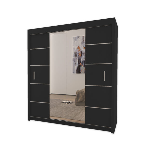 Oslo Mirror Bedroom Sliding Wardrobe - Image 9