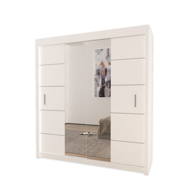 Oslo Mirror Bedroom Sliding Wardrobe - Image 2