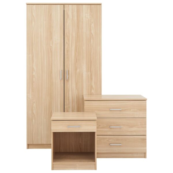 London 3pce Bedroom set in oak - Image 3