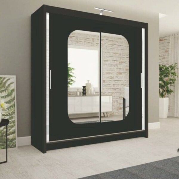 Marika 2-door mirrored sliding wardrobe - Image 2