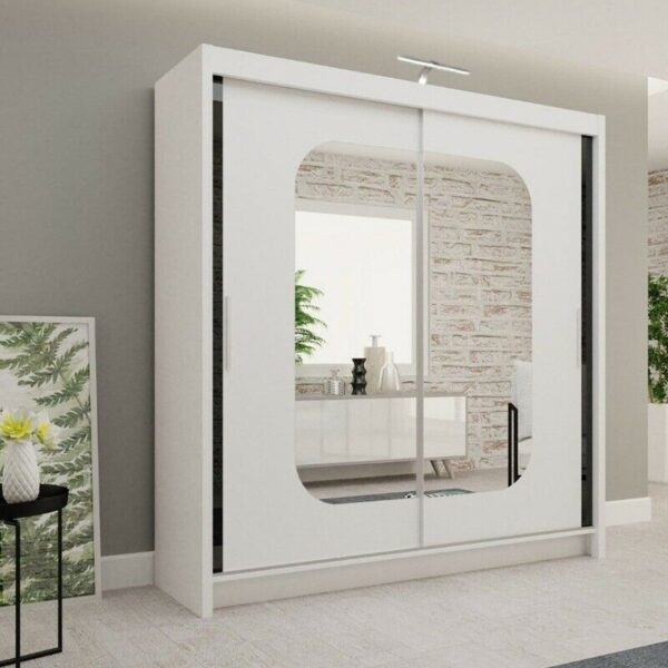 Marika 2-door mirrored sliding wardrobe