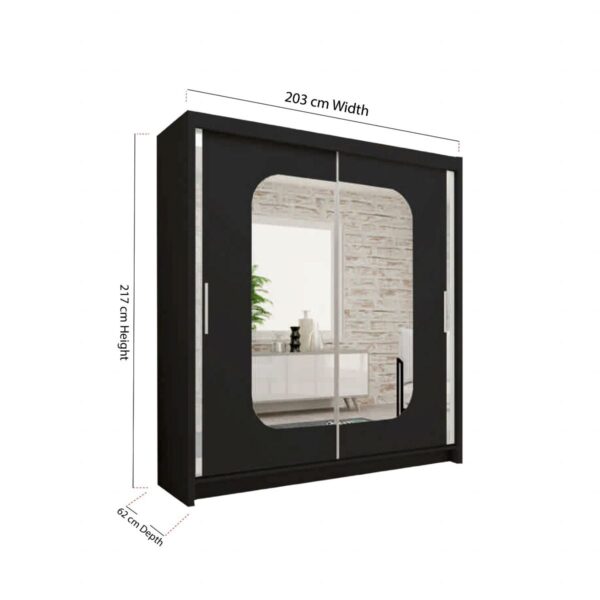 Marika 2-door mirrored sliding wardrobe - Image 9