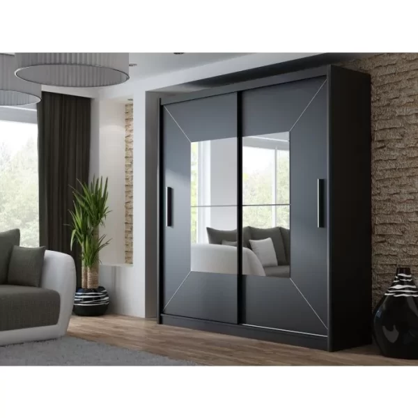 Marika Mirrored Sliding Door Wardrobe - Image 3