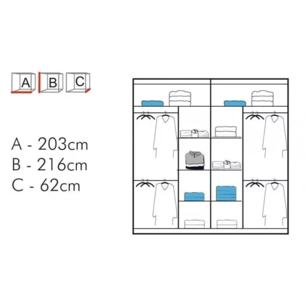 Round mirror sliding door wardrobe - Image 14