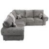 Verona High Back Chenille Fabric Sofa - Grey - Image 2