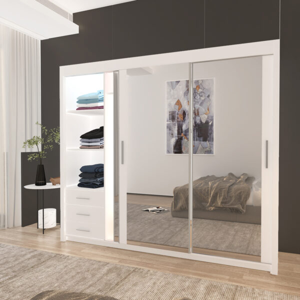 Milan Double Sliding Door Wardrobe - Image 10