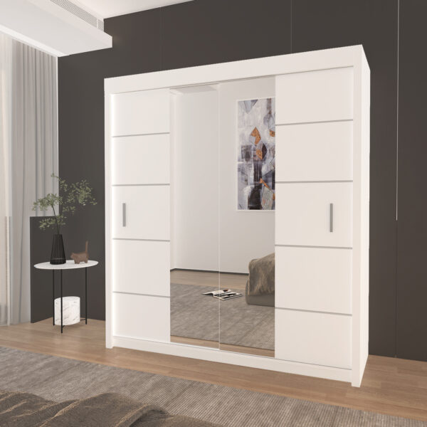 Oslo Mirror Bedroom Sliding Wardrobe - Image 3