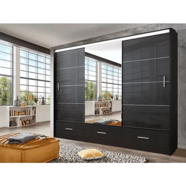 Florence High Gloss Wardrobe - Image 2