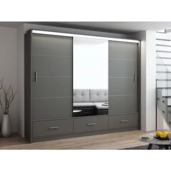 Florence High Gloss Wardrobe - Image 4