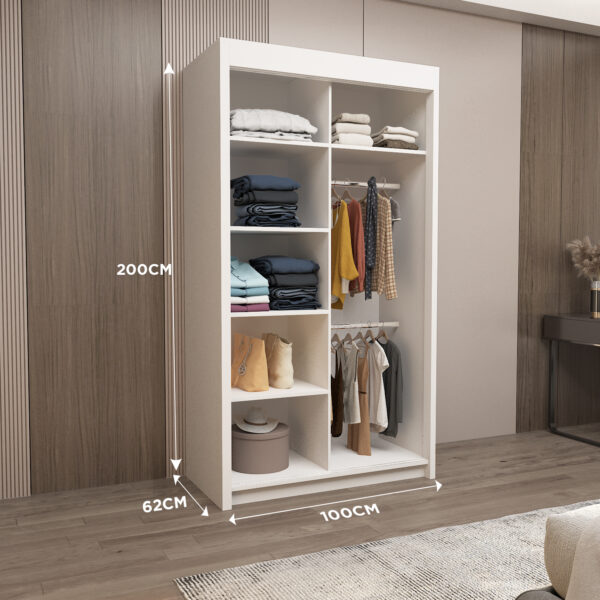 Milan Double Sliding Door Wardrobe - Image 26