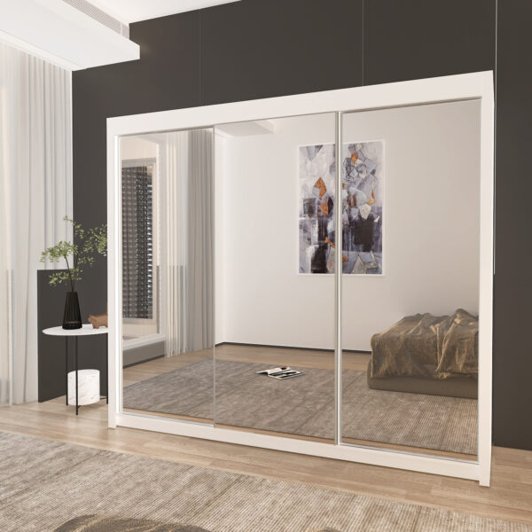 Milan Double Sliding Door Wardrobe