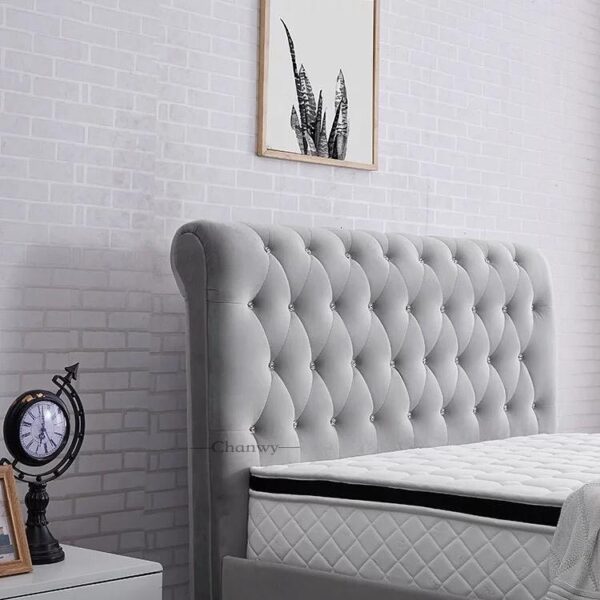 Chesterfield Luxury Bed Frame , Grey - Image 4