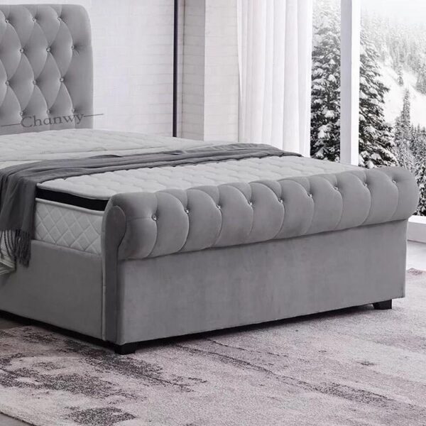 Chesterfield Luxury Bed Frame , Grey - Image 3